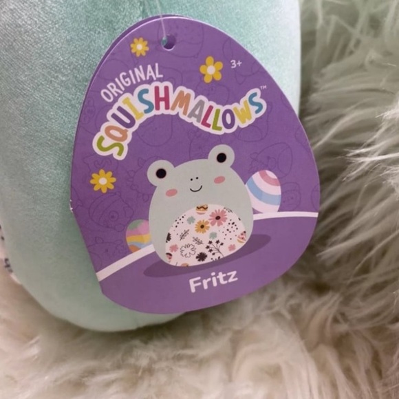 Squishmallows Fritz The Frog Floral Belly 8” Green Plush Stuffed Animal NEW - Picture 8 of 8